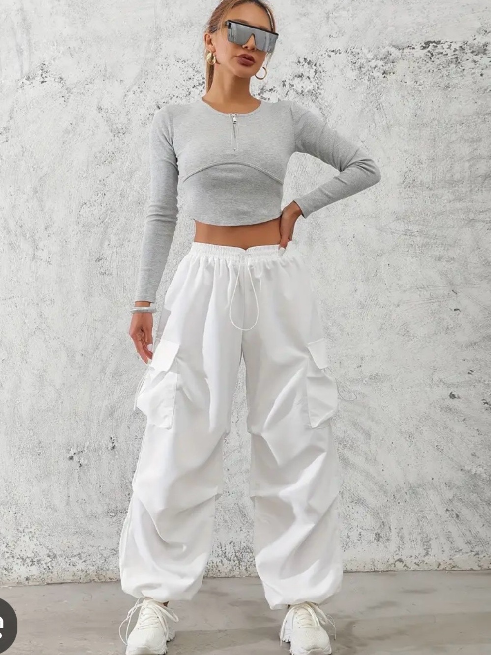 White Cargo Pants for Women